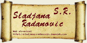 Slađana Radanović vizit kartica